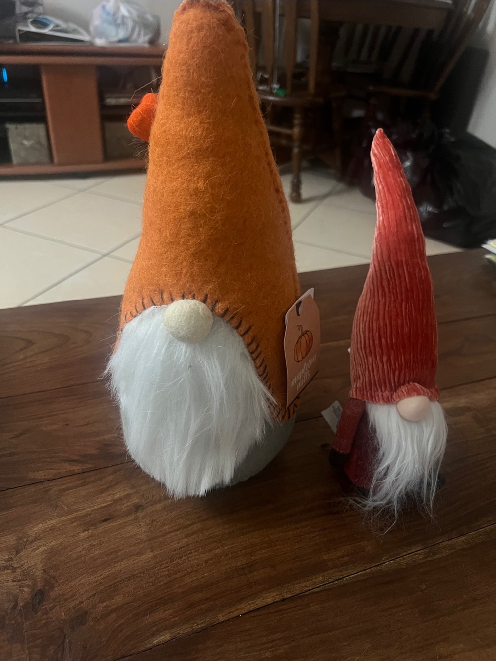 Autumn Orange & Red Gnome Set – Festive Home Accents